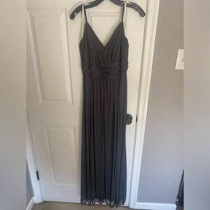 David’s bridal bridesmaid dress in graphite